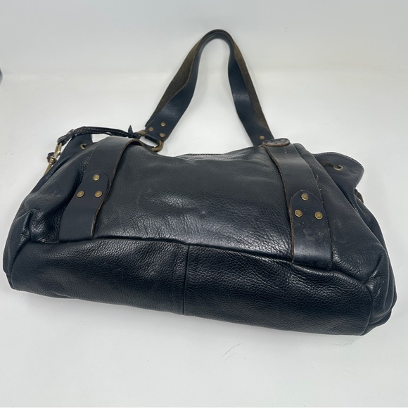 Fossil Handbags - Vintage Y2K shoulder bag Black Leather Fossil Bag M Bag Real Leather.